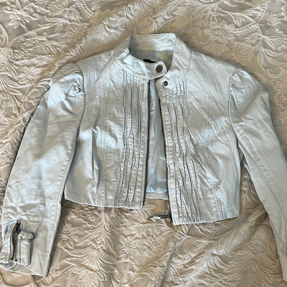 XS BEBÉ crop jacket in faux leather. Used once or twice